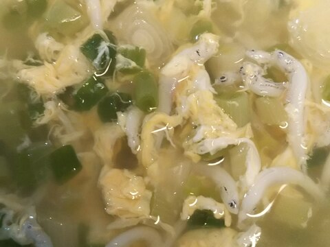 しらすと分葱のたまごスープ